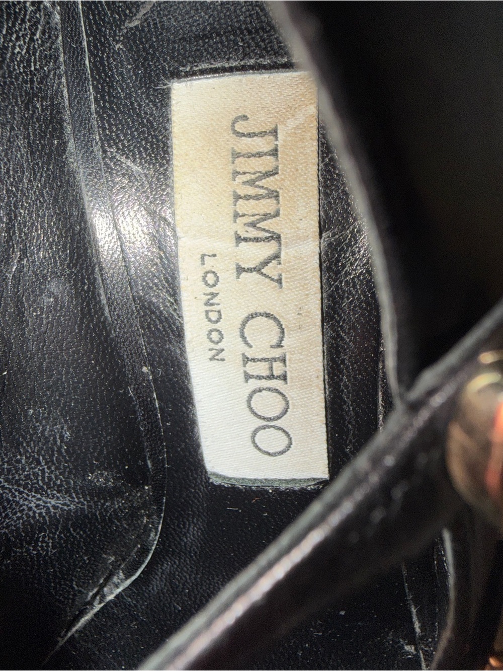AUTHENTIC Jimmy Choo Black Venice 100 Heels in 37.5 (US women’s 7/7.5) - Picture 11 of 16